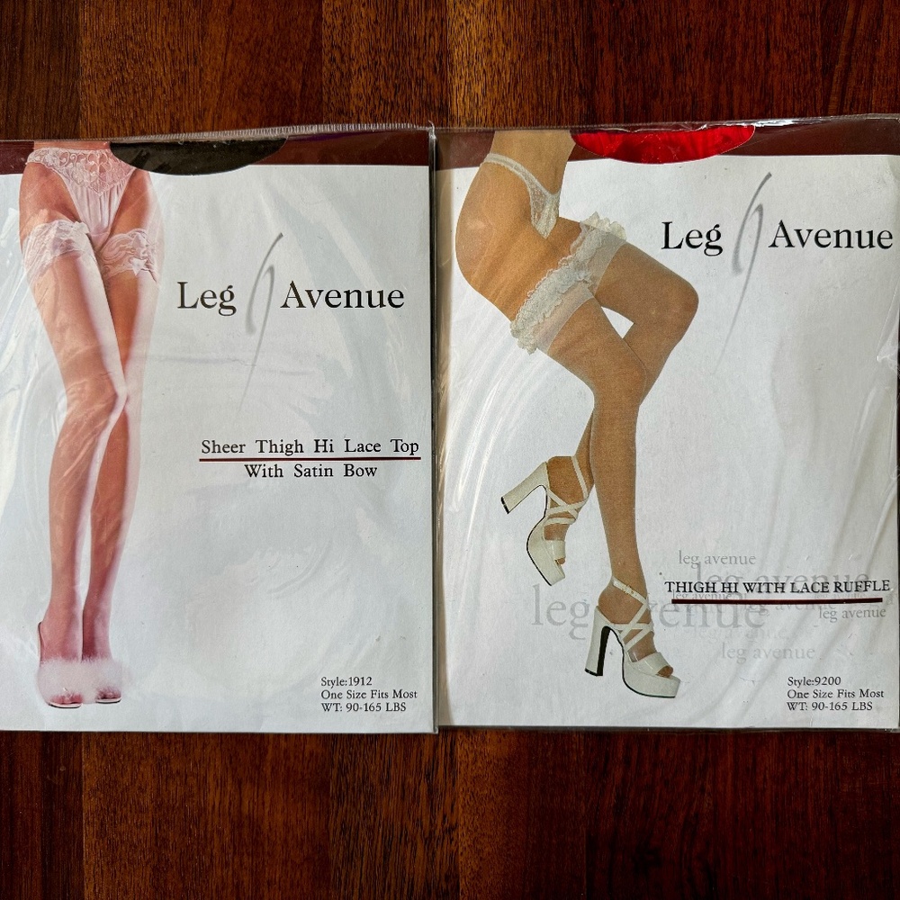 Leg Avenue, 2 pairs, Thigh-Highs, OS